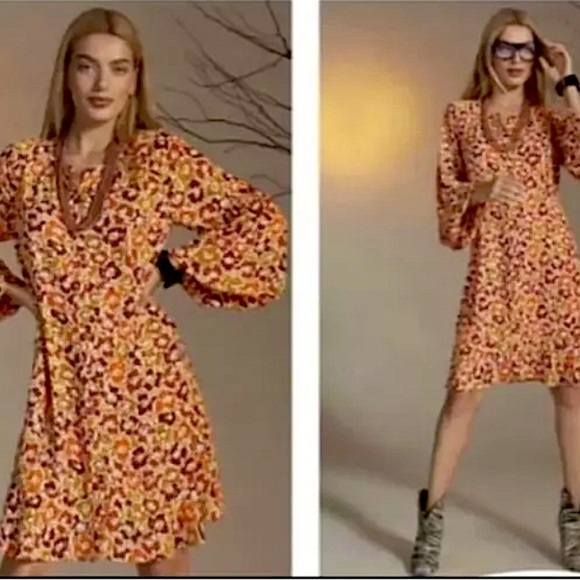 CAbi 70s style Daydream Floral Long Sleeve Dress - Multicolor XS - Picture 8 of 15